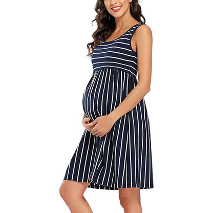 Éclat Striped Maternity Dress